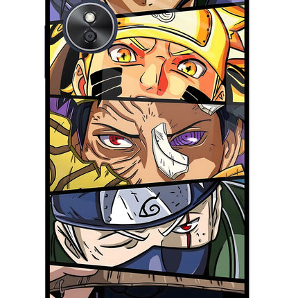Naruto Character Oppo A17 Glass Case Back Cover by Casekaro