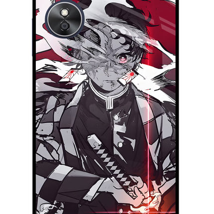 Demon Slayer Oppo A17 Glass Case Back Cover by Casekaro