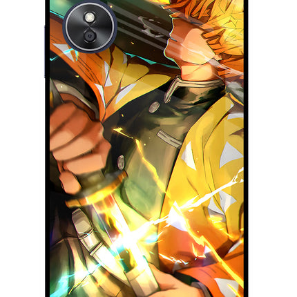Demon Slayer Oppo A17 Glass Case Back Cover by Casekaro