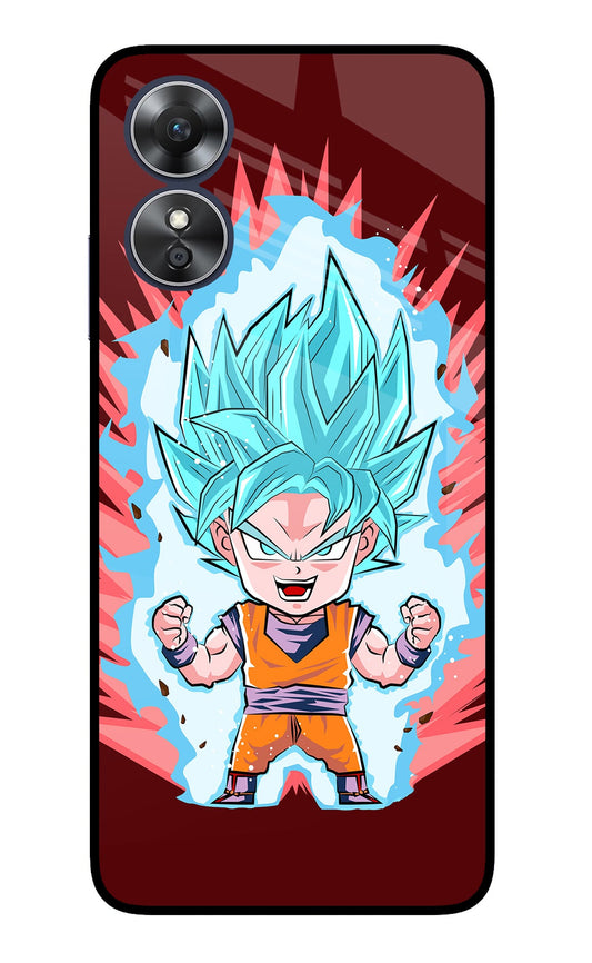 Goku Little Oppo A17 Glass Case