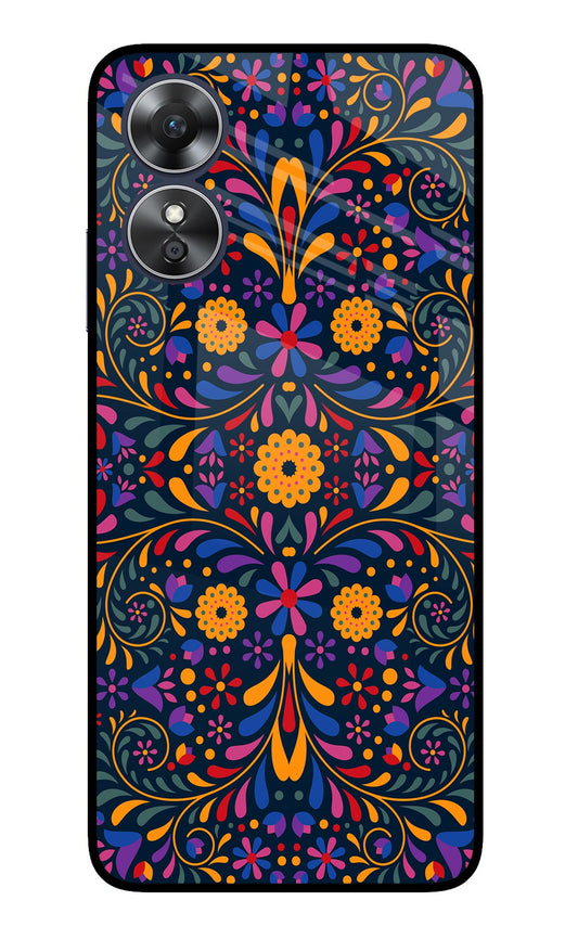 Mexican Art Oppo A17 Glass Case