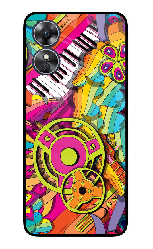 Music Doodle Oppo A17 Glass Case