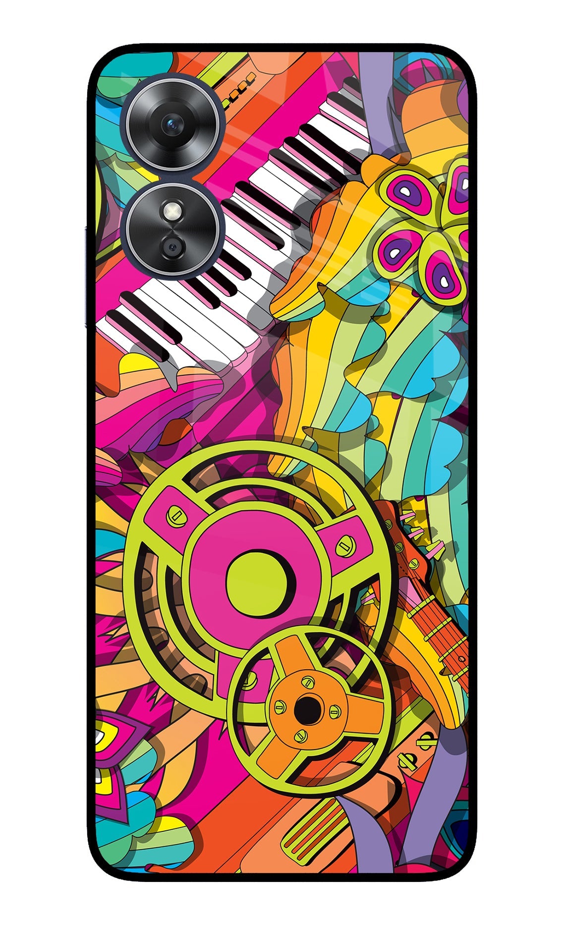 Music Doodle Oppo A17 Back Cover