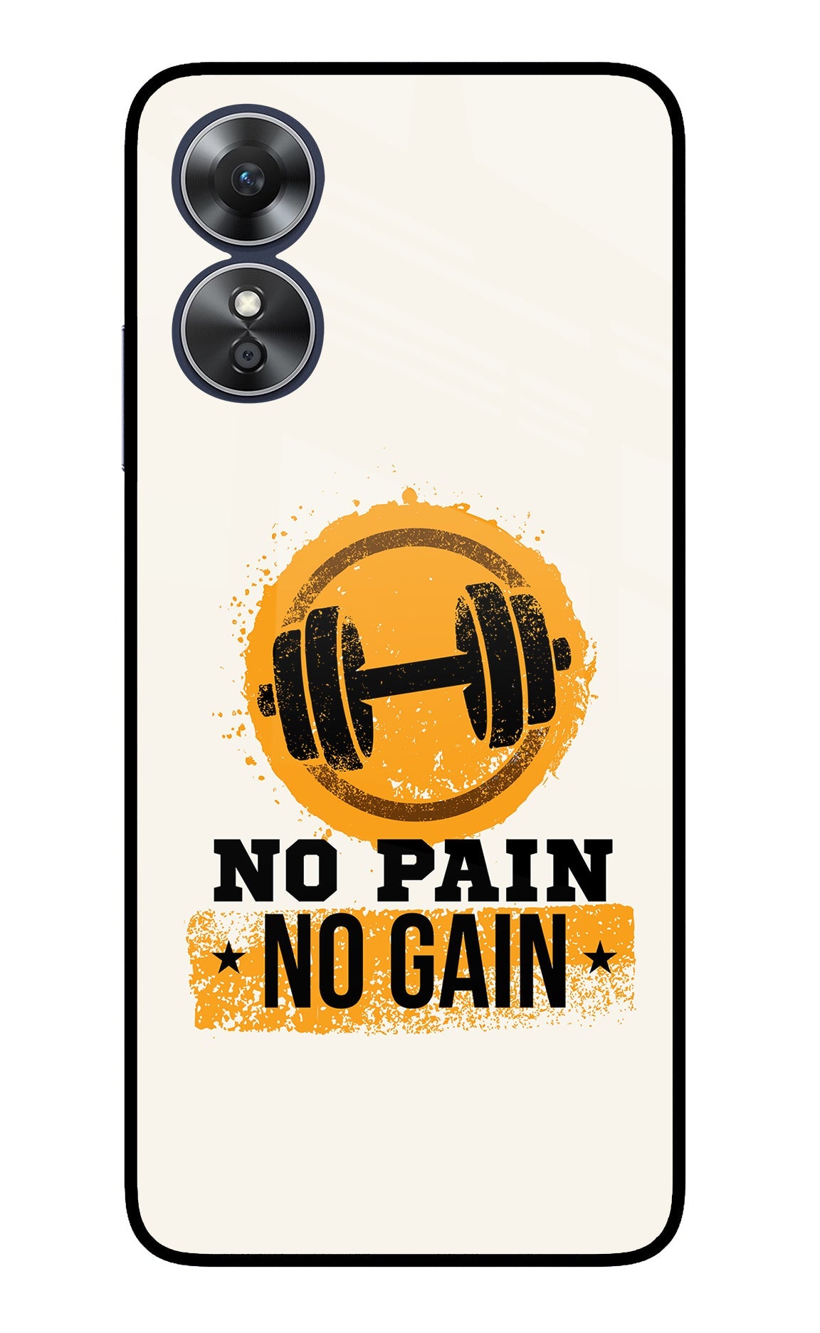 No Pain No Gain Oppo A17 Glass Case