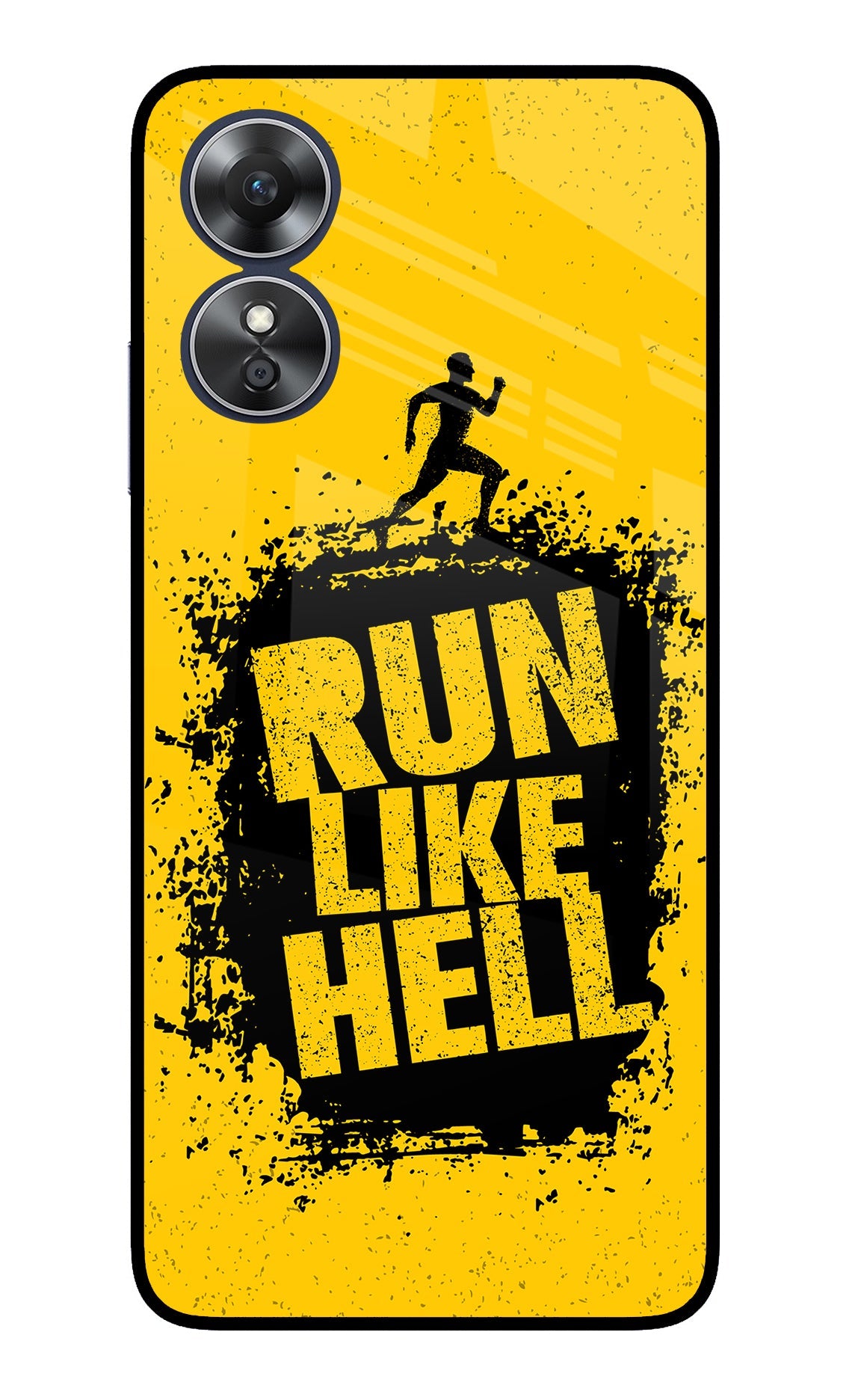 Run Like Hell Oppo A17 Glass Case