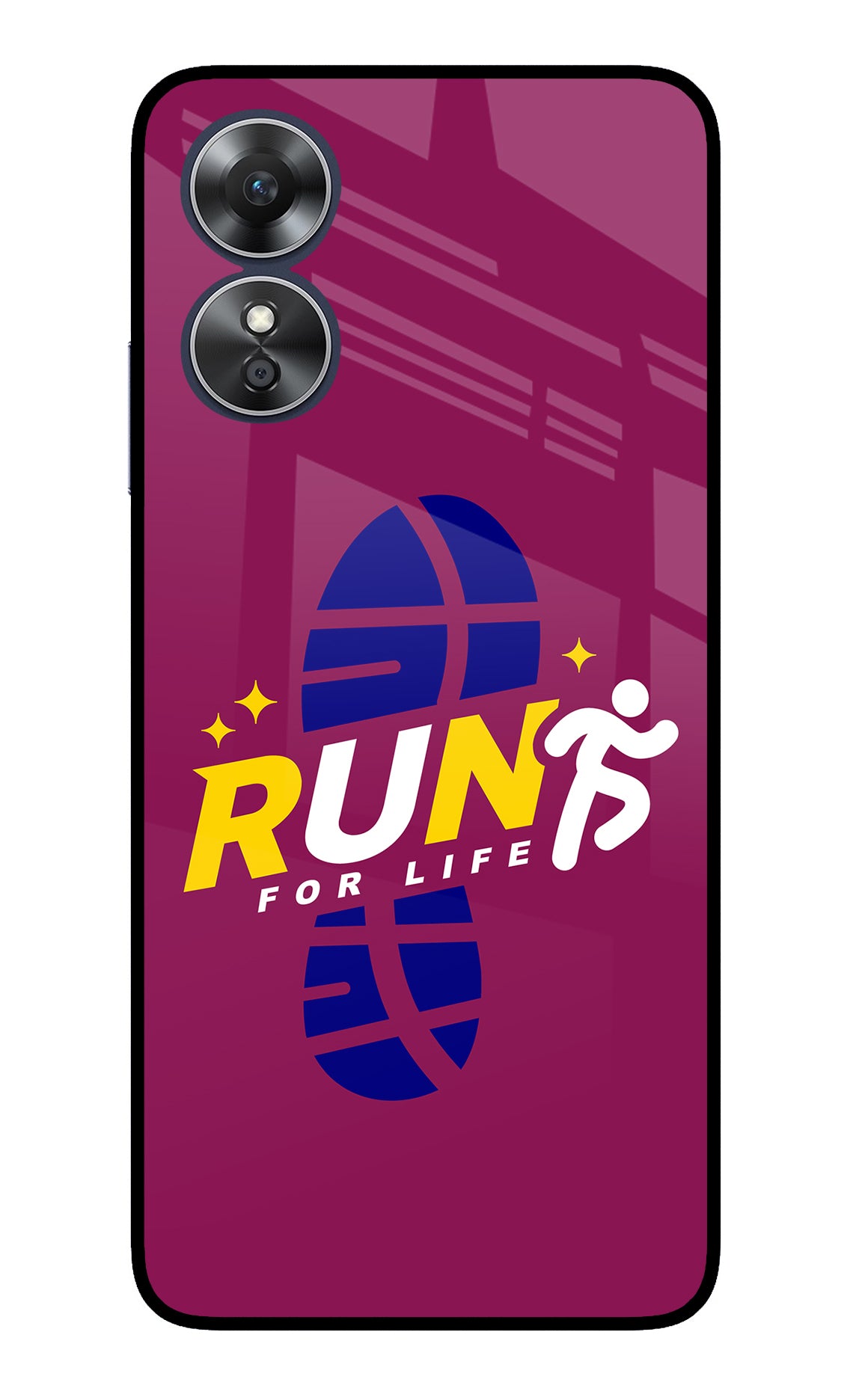 Run for Life Oppo A17 Back Cover