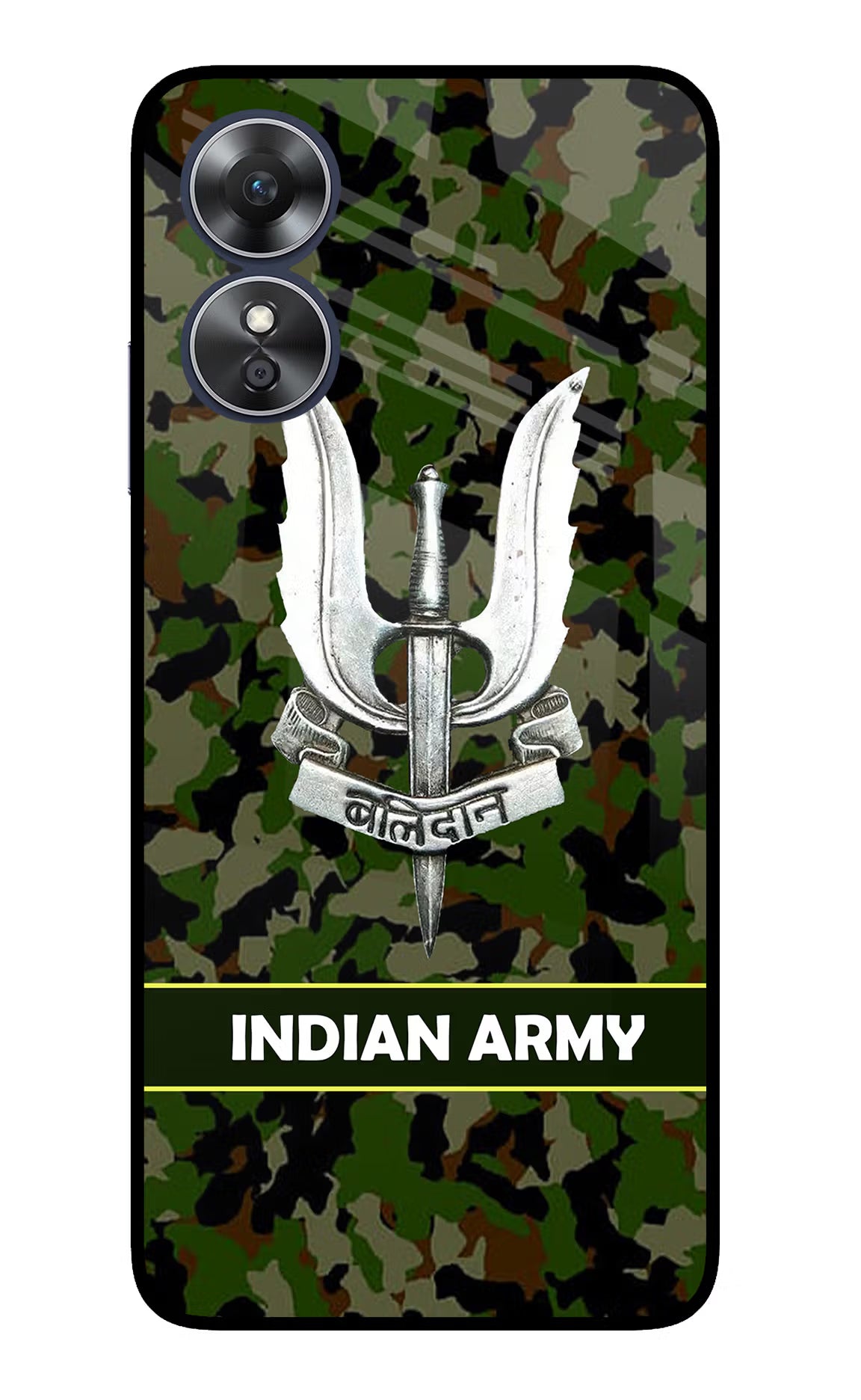 Balidan Indian Logo Oppo A17 Glass Case Back Cover by Casekaro