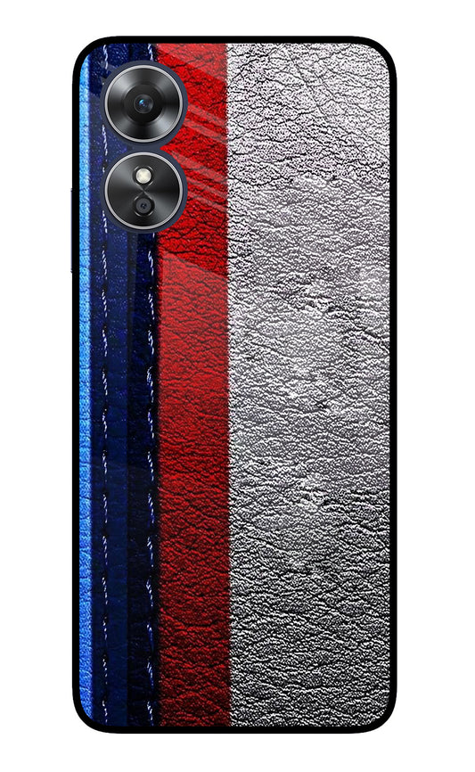 BMW Stripes Oppo A17 Glass Case