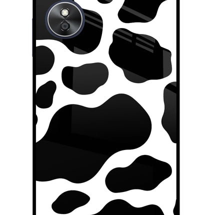 Cow Spots Oppo A17 Glass Case