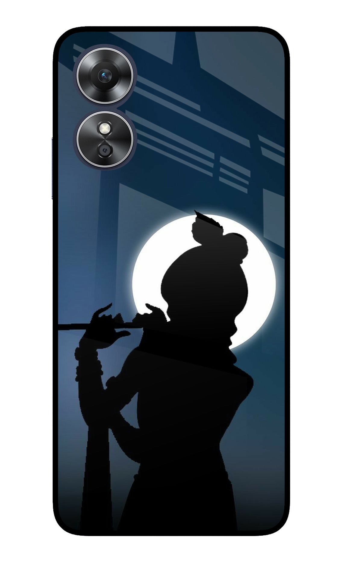 Shri Krishna Silhouette Oppo A17 Back Cover