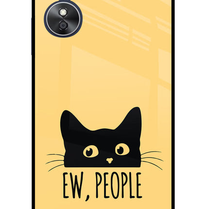 Ew People Catitude Oppo A17 Glass Case Back Cover by Casekaro