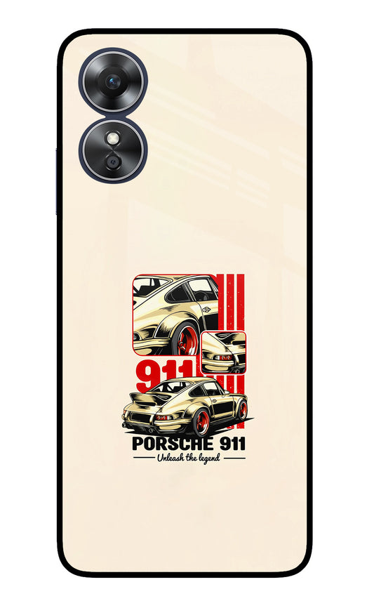 Classic Porsche 911 Oppo A17 Glass Case