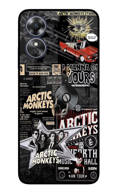 Arctic Monkeys Oppo A17 Glass Case