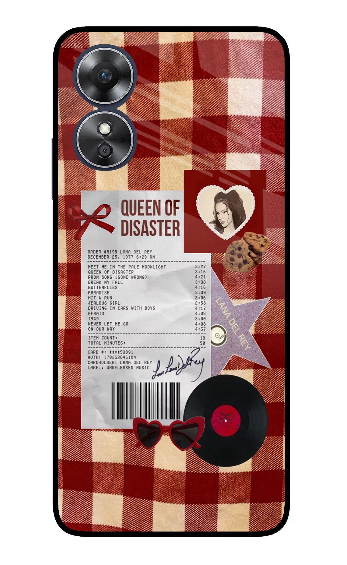 Queen of Disaster Oppo A17 Glass Case