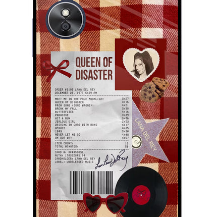 Queen of Disaster Oppo A17 Glass Case Back Cover by Casekaro