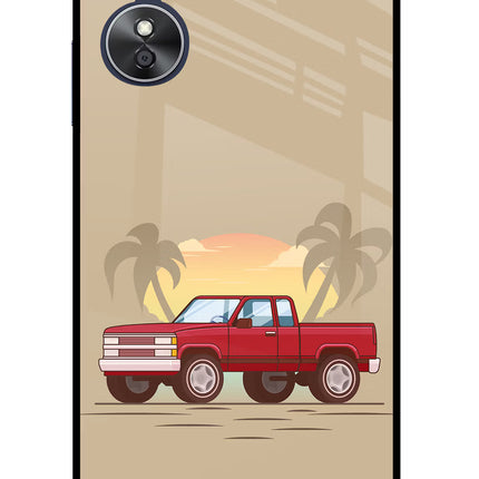 Desert Classic Drive Oppo A17 Glass Case Back Cover by Casekaro
