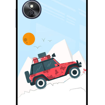 Mountain Trail Beast Oppo A17 Glass Case Back Cover by Casekaro