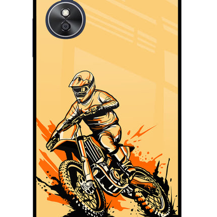 Off-Road Fury Oppo A17 Glass Case Back Cover by Casekaro