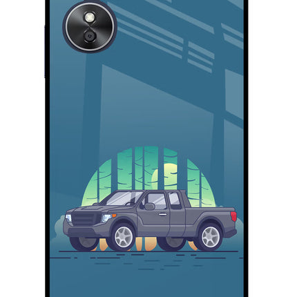 Retro Garage Vibe Oppo A17 Glass Case Back Cover by Casekaro