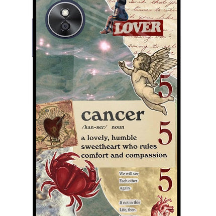 Cancer Zodiac Oppo A17 Glass Case Back Cover by Casekaro