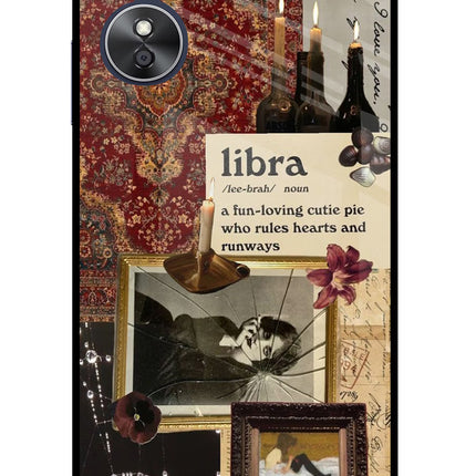 Libra Zodiac Oppo A17 Glass Case Back Cover by Casekaro