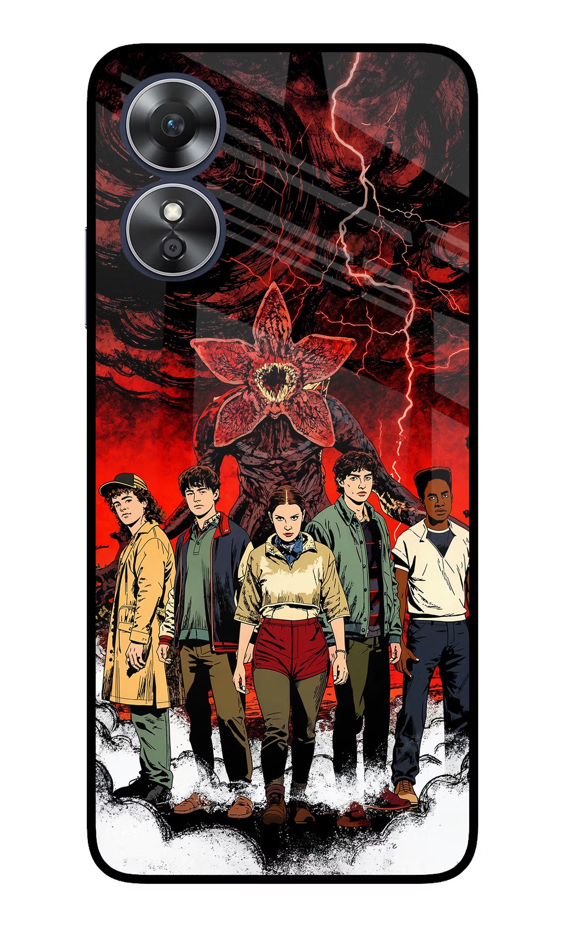 Ordinary Things Characters Oppo A17 Glass Case