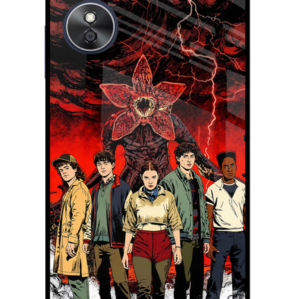 Ordinary Things Characters Oppo A17 Glass Case Back Cover by Casekaro