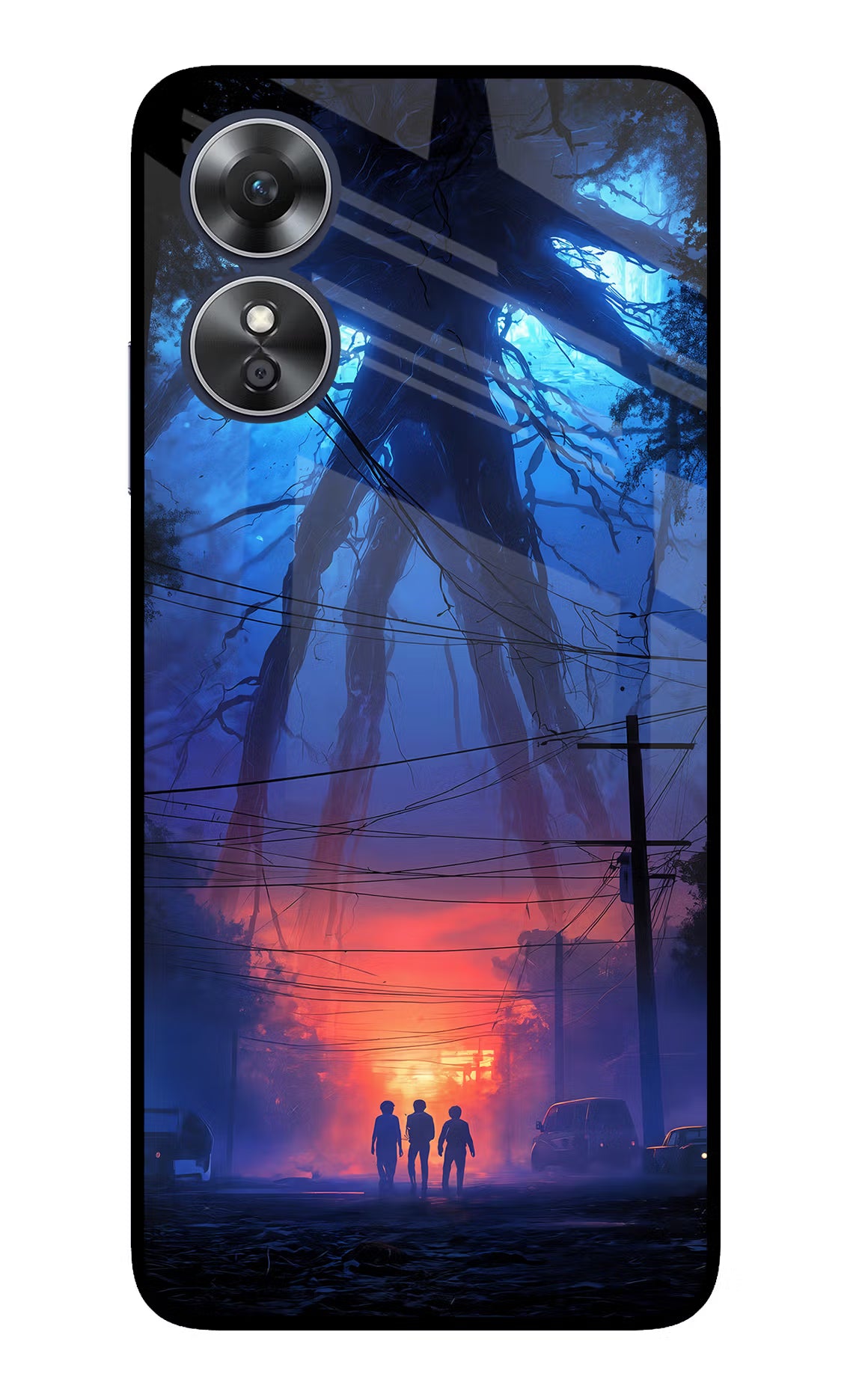 Ordinary Things Shadow Oppo A17 Glass Case Back Cover by Casekaro