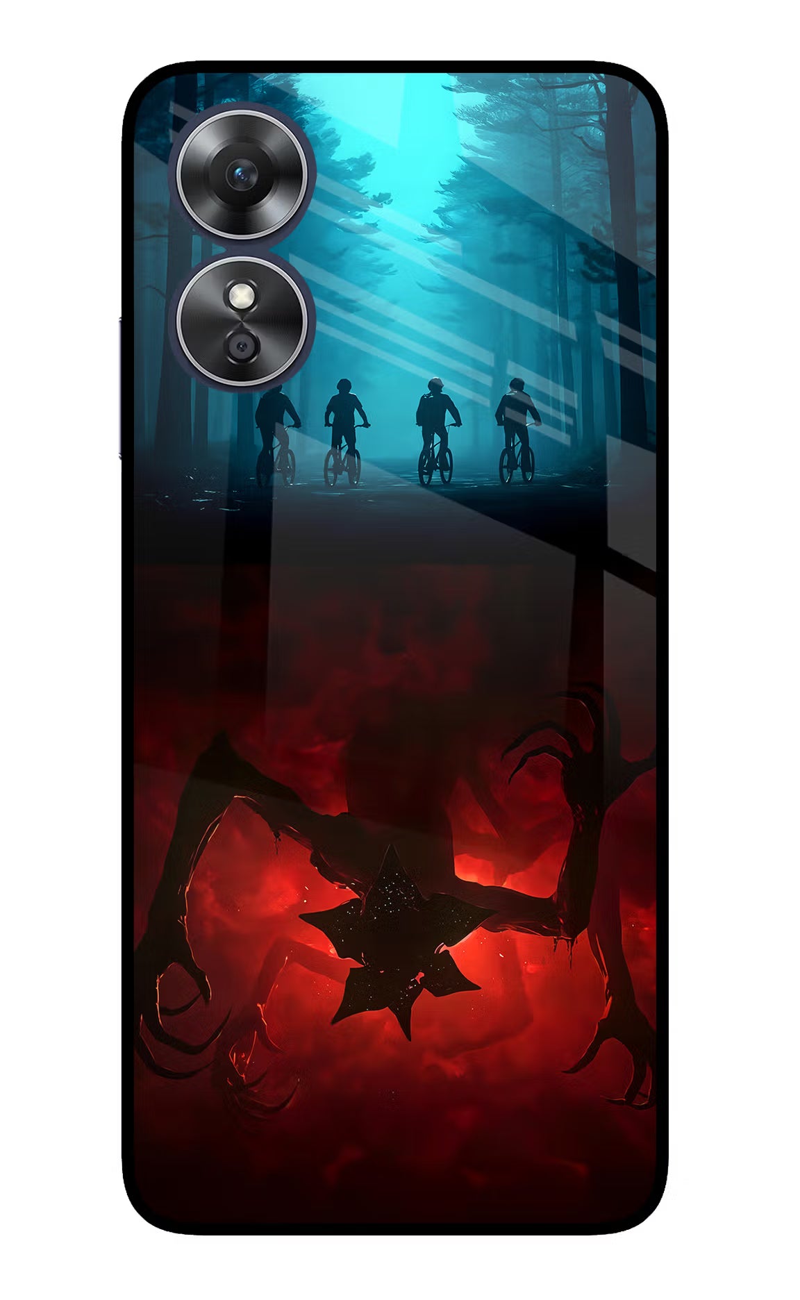 Ordinary Things Downside Up Oppo A17 Glass Case Back Cover by Casekaro