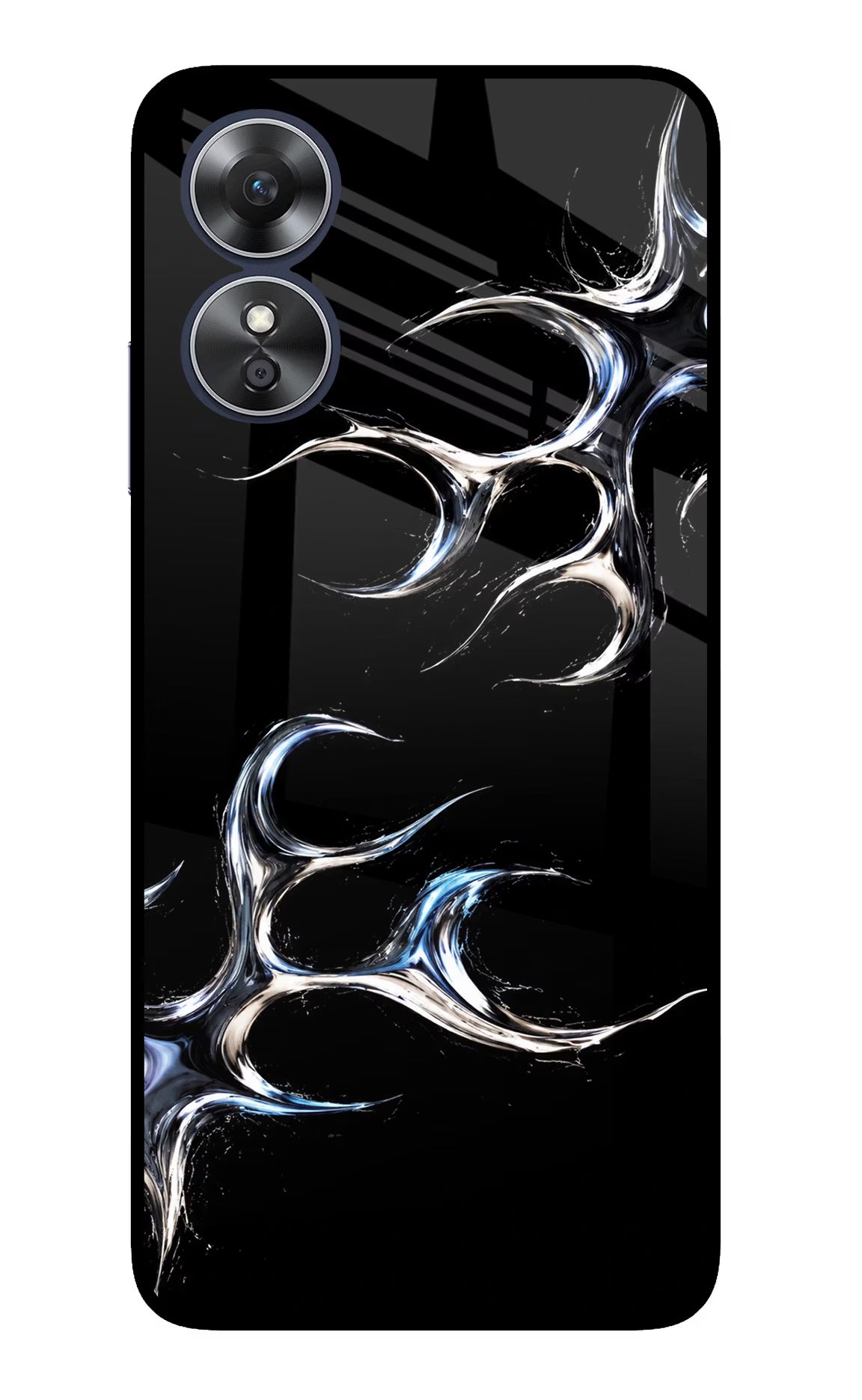 Chrome Tribal Oppo A17 Glass Case