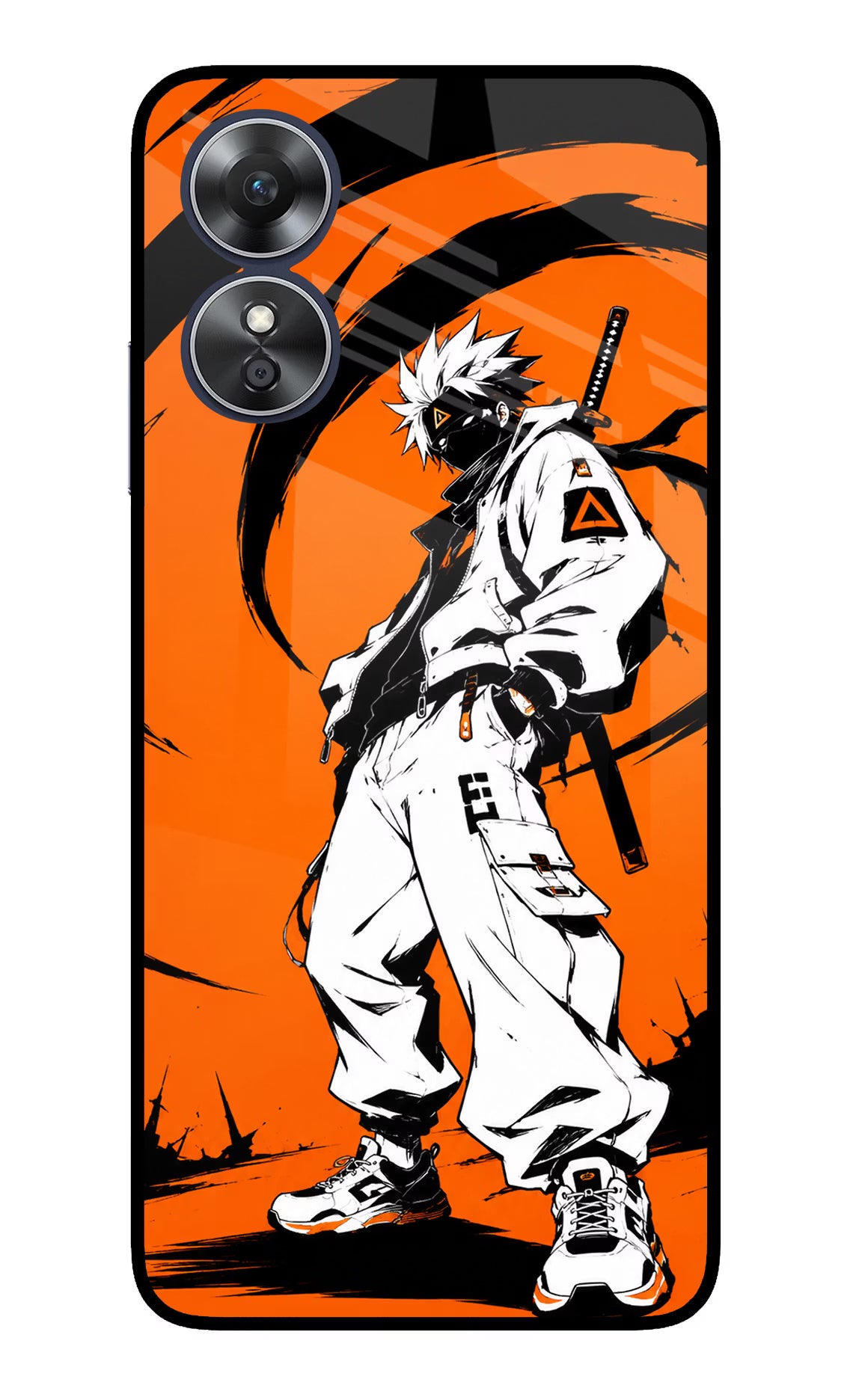 Street Samurai  Oppo A17 Glass Case