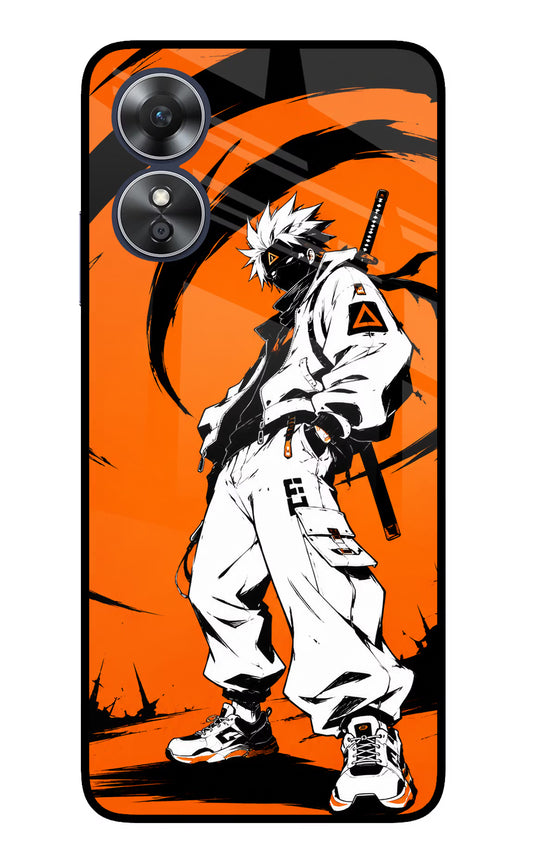 Street Samurai  Oppo A17 Glass Case