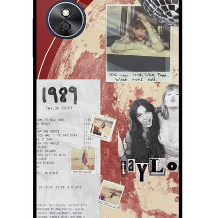 Taylor Swift Oppo A17 Glass Case Back Cover by Casekaro