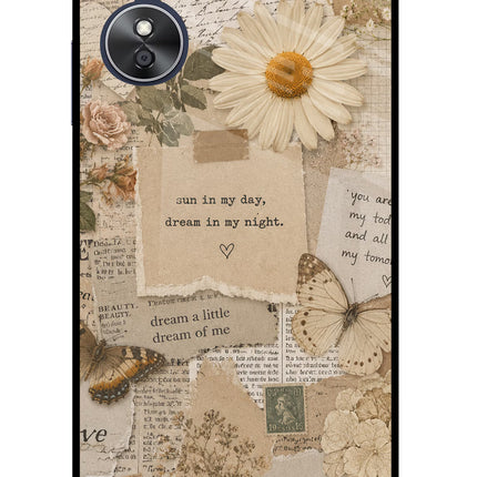 Vintage case Oppo A17 Glass Case Back Cover by Casekaro