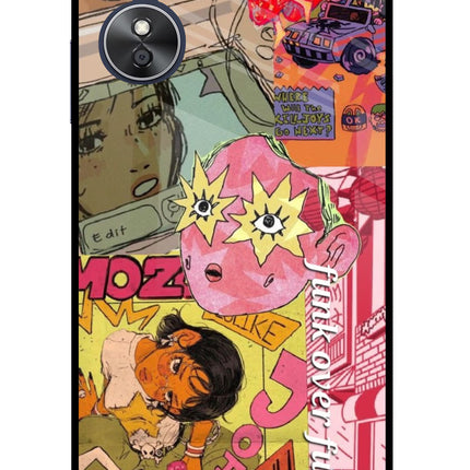 Funkover Oppo A17 Glass Case Back Cover by Casekaro