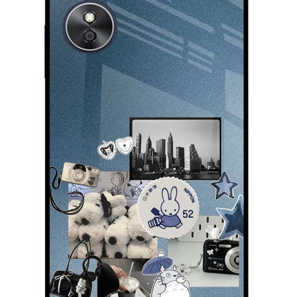Miffy Oppo A17 Glass Case Back Cover by Casekaro