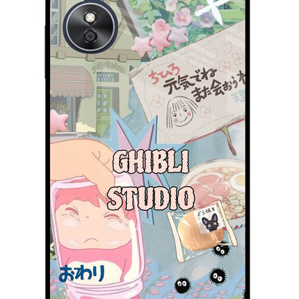 Studio Ghibli Oppo A17 Glass Case Back Cover by Casekaro