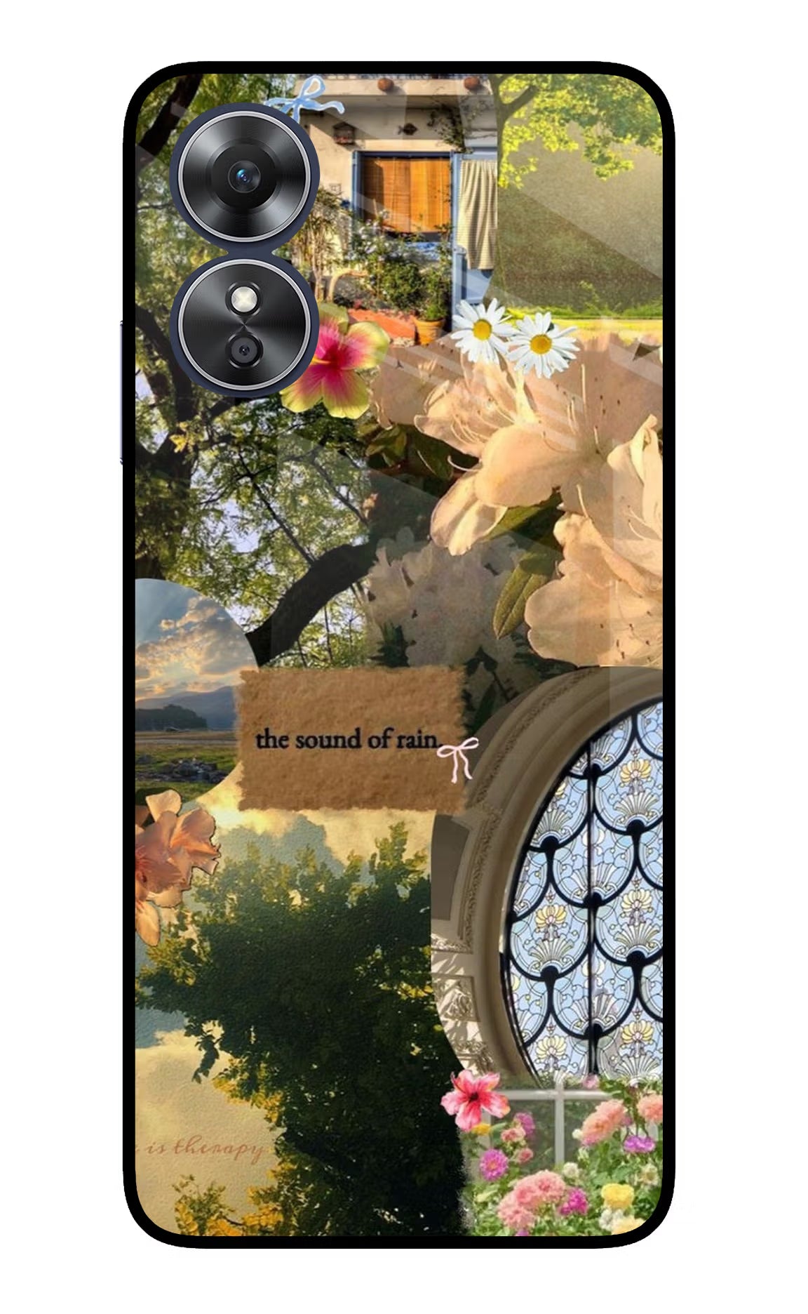 Rain Oppo A17 Glass Case