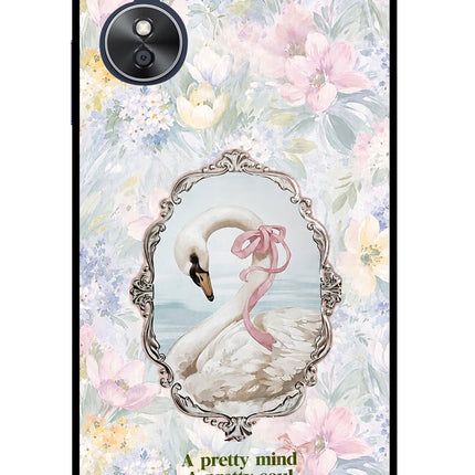 Pretty Mind Pretty Soul Oppo A17 Glass Case Back Cover by Casekaro