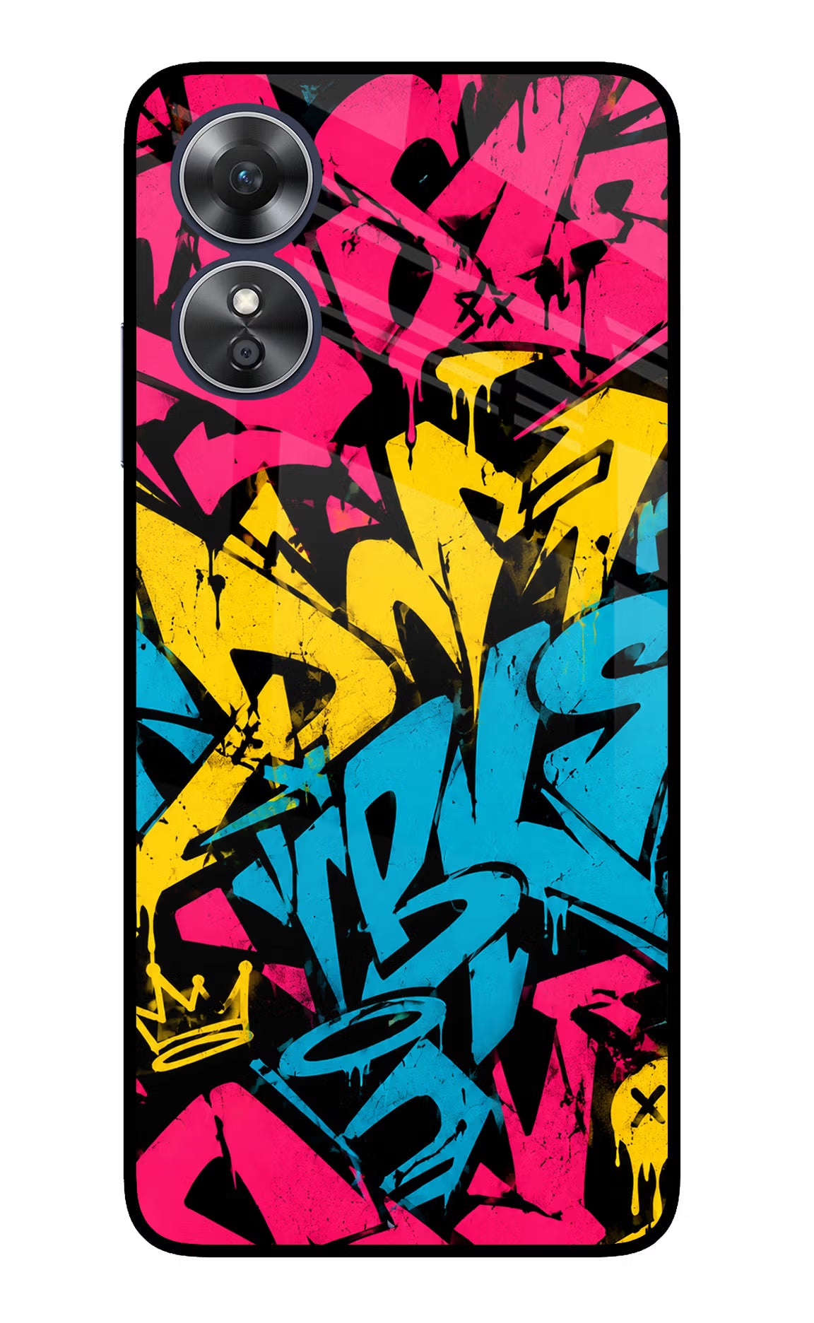 Graffiti Vibe Oppo A17 Glass Case