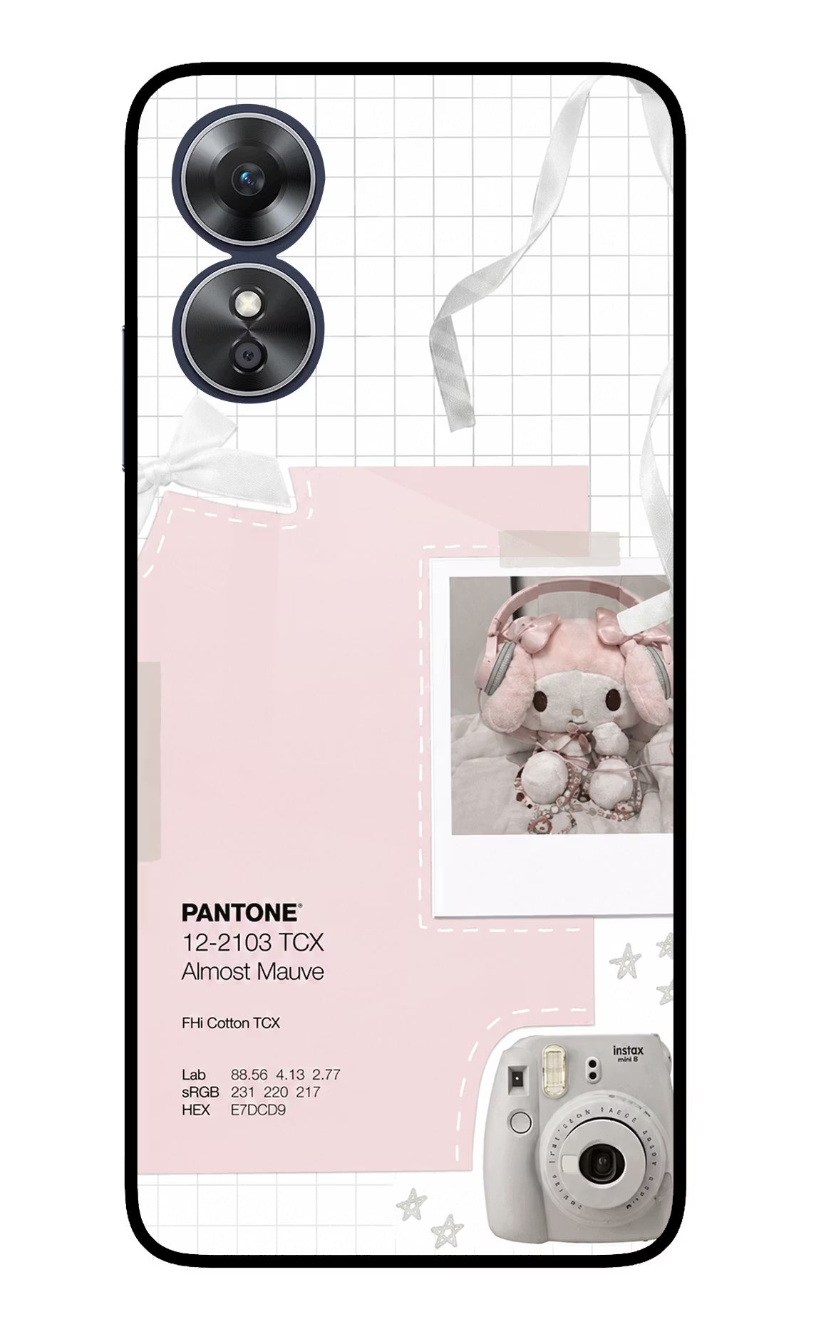 Pantone Asthetic Oppo A17 Glass Case