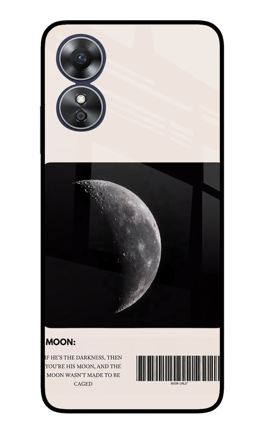 Moon Phase Oppo A17 Glass Case