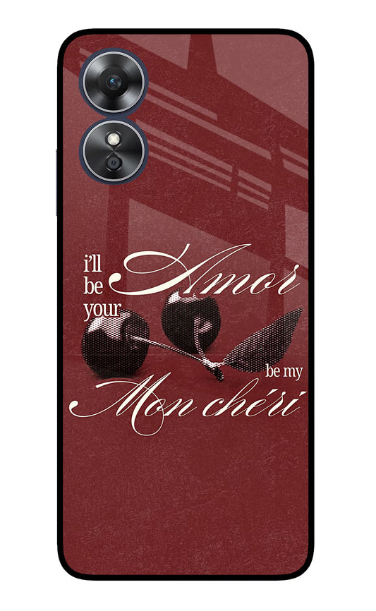 Velvet Cherry Oppo A17 Glass Case