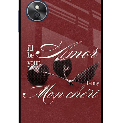 Velvet Cherry Oppo A17 Glass Case Back Cover by Casekaro