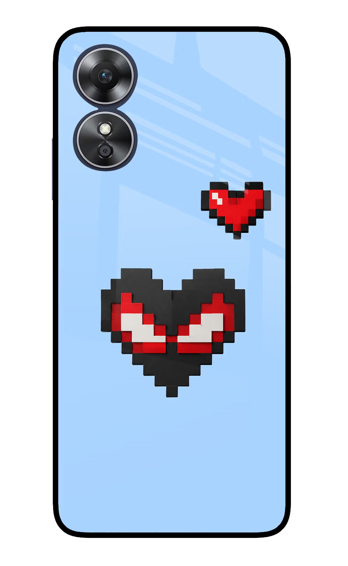 Peter Heart Oppo A17 Glass Case
