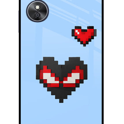 Peter Heart Oppo A17 Glass Case Back Cover by Casekaro