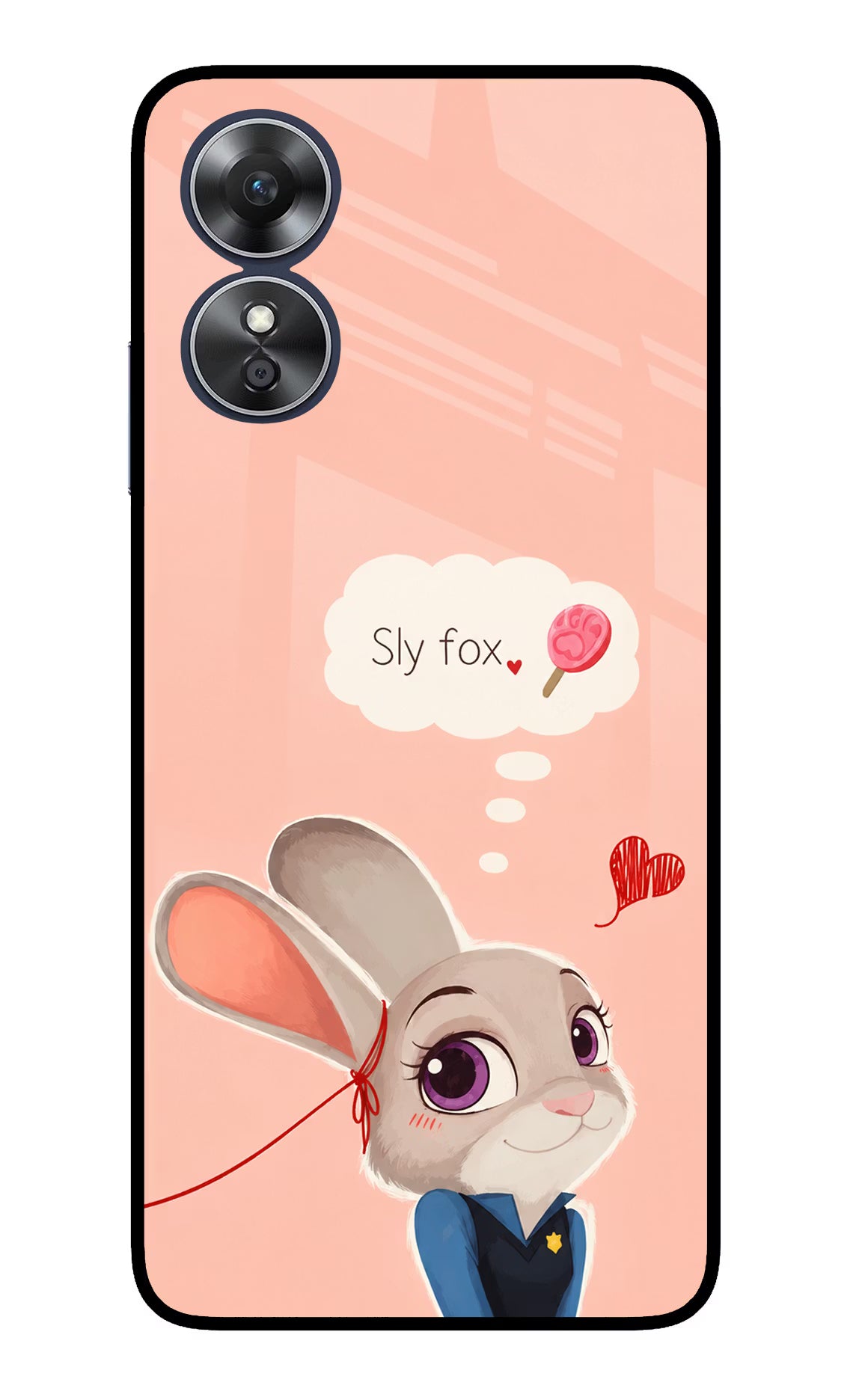 Judy Charm Oppo A17 Glass Case