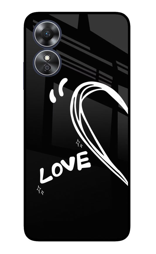 Love Line Oppo A17 Glass Case