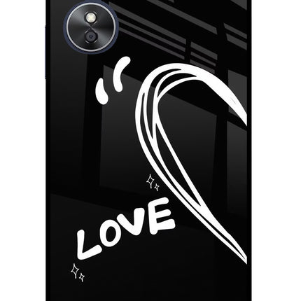 Love Line Oppo A17 Glass Case Back Cover by Casekaro