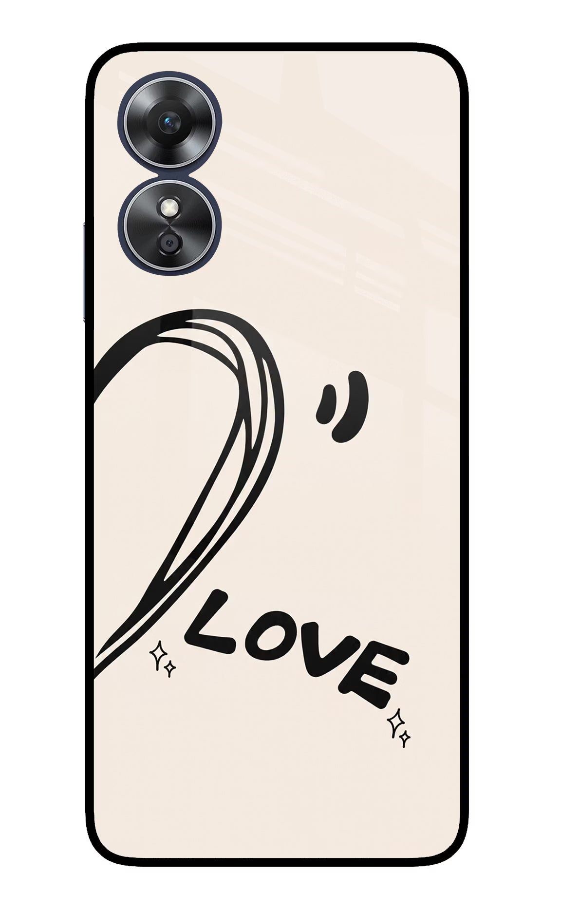 Soul Line Oppo A17 Glass Case